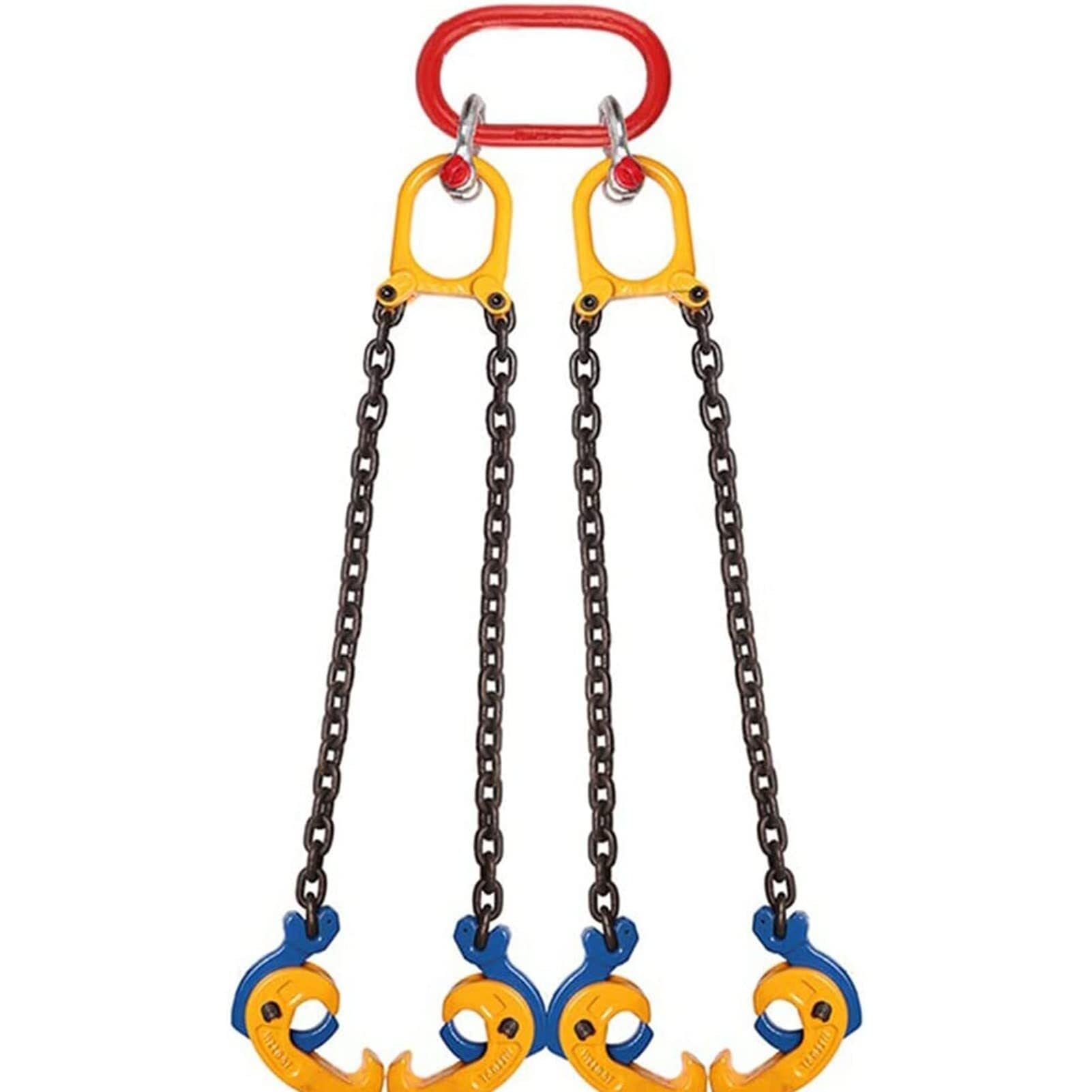 IROEJT Vertical Chain Drum Lifter with G80 Manganese Steel Chains Lifting Clamps, 2200/4400 Lbs Double Chain Slings, for Metal/Plastic Drums，H