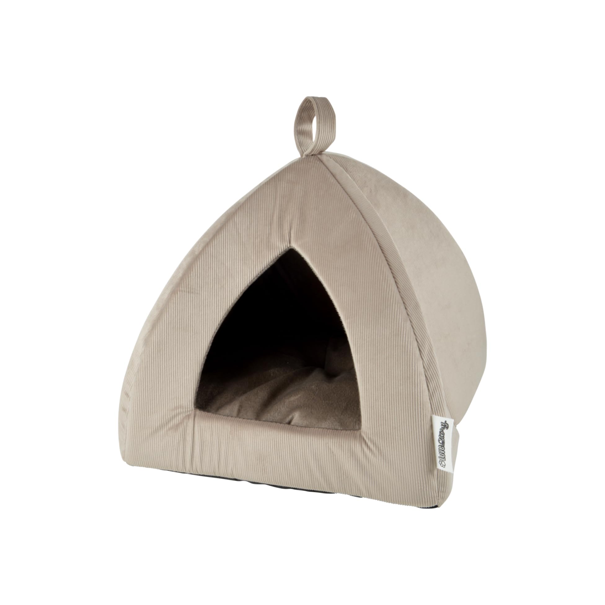 Love Story, Tente Velours Cotelé Polyester 38 x 38 x H30 cm Crafty Noisette