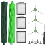 Replacement Parts for iRobot Roomba i8 i8+ i7 i7+ i6 i6+ i4 i3 i3+ Plus J7 E5 E6 E7 i&E&J Series Vacuum Cleaner, 1 Set of Multi-Surface Rubber Brushes + 3 HEPA Filters + 3 Edge-Sweeping Brushes