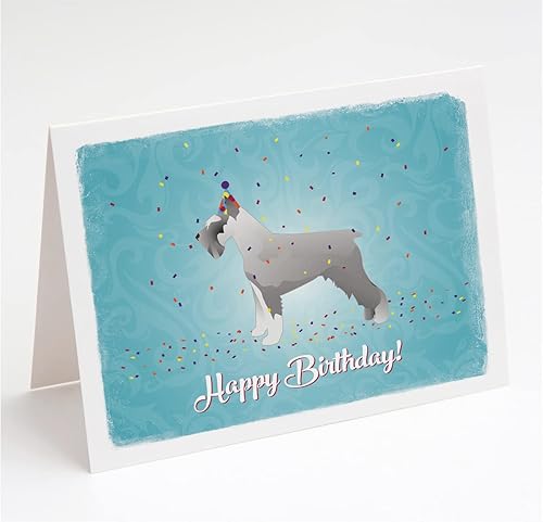 Breed Collection Tarjetas de felicitación y sobres de perro salchicha negro y bronceado Paquete de 8 Tarjetas de notas en blanco tamaño A2