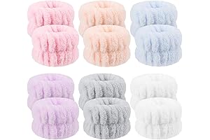 Anmieciu 12Pcs Premium Wrist Washband: For Wrist Washing and Skincare Essentials