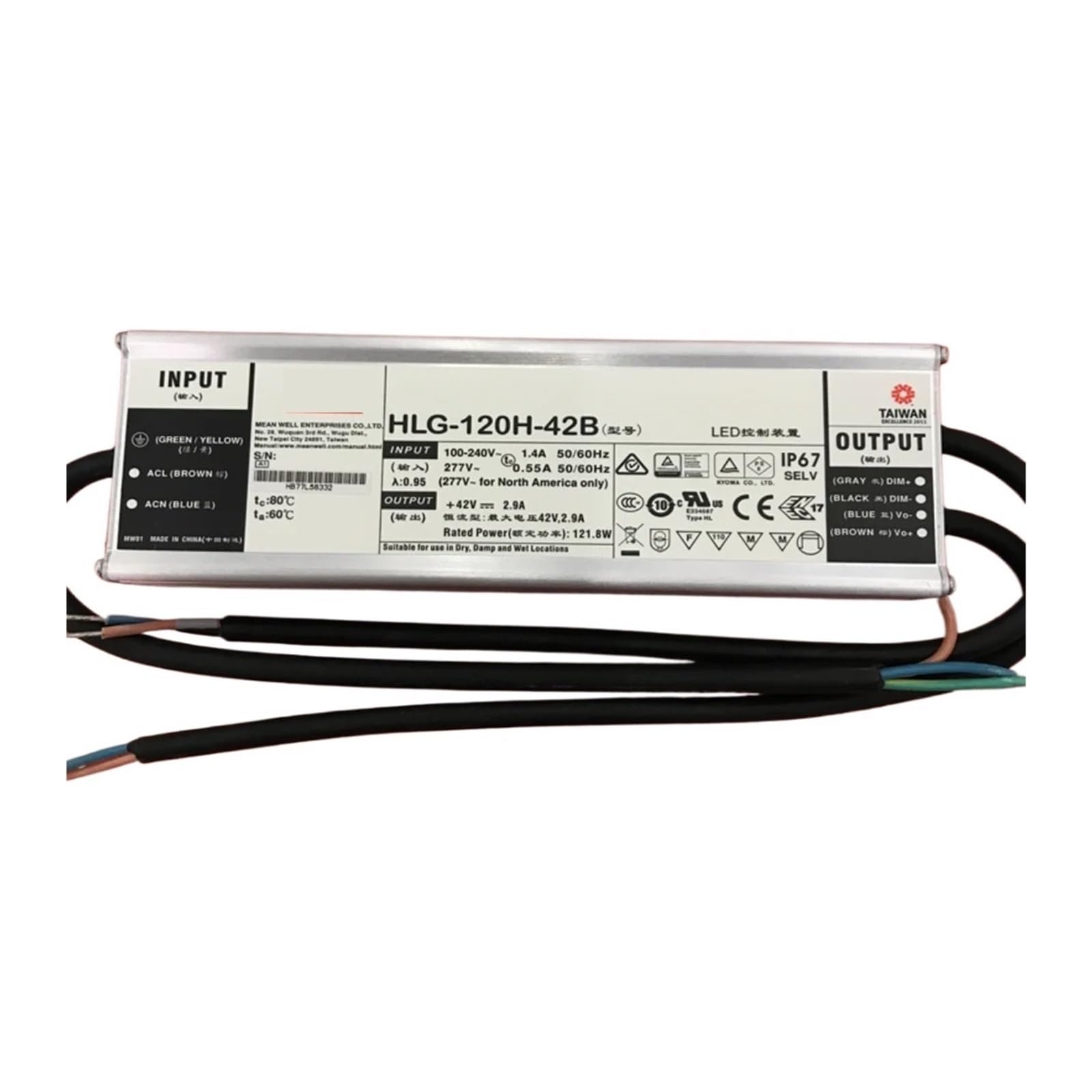 SWEWDSQG HLG-120H-12A HLG-120H-15A/20B/24A/24B/30A/36A/48A/54A Switching Power Supply Constant Current Driver(HLG-120H-54B)