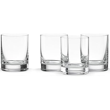 Lenox Tuscany Classics Cylinder Double Rocks Glass - Set of 4, 13oz Clear