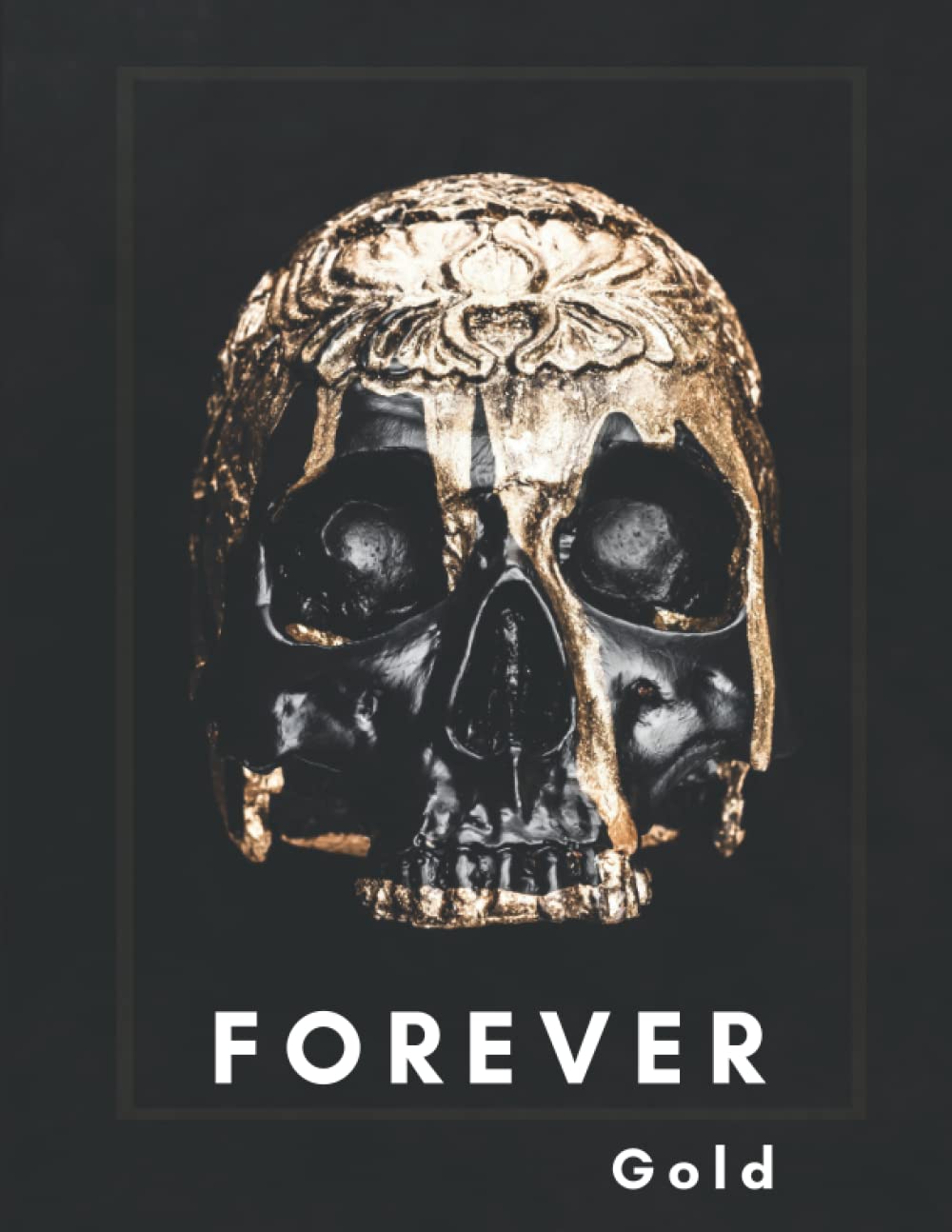 Black and Gold Decorative Book Skull: Coffee Table Books Decor | Luxury Decorative Book for Display
