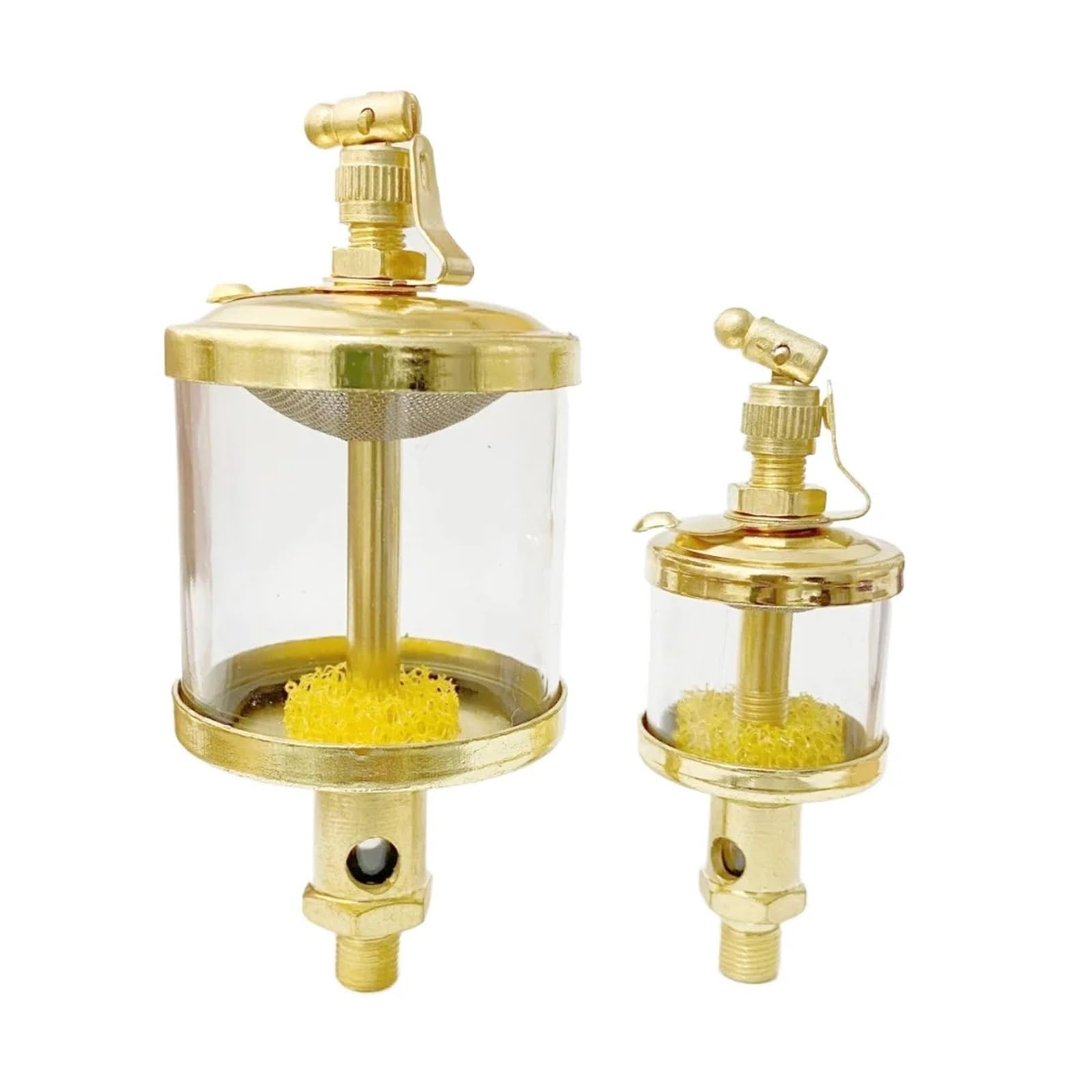 Válvula de aguja BSP de 1/4 con depósito de 50 ml para engrase por goteo