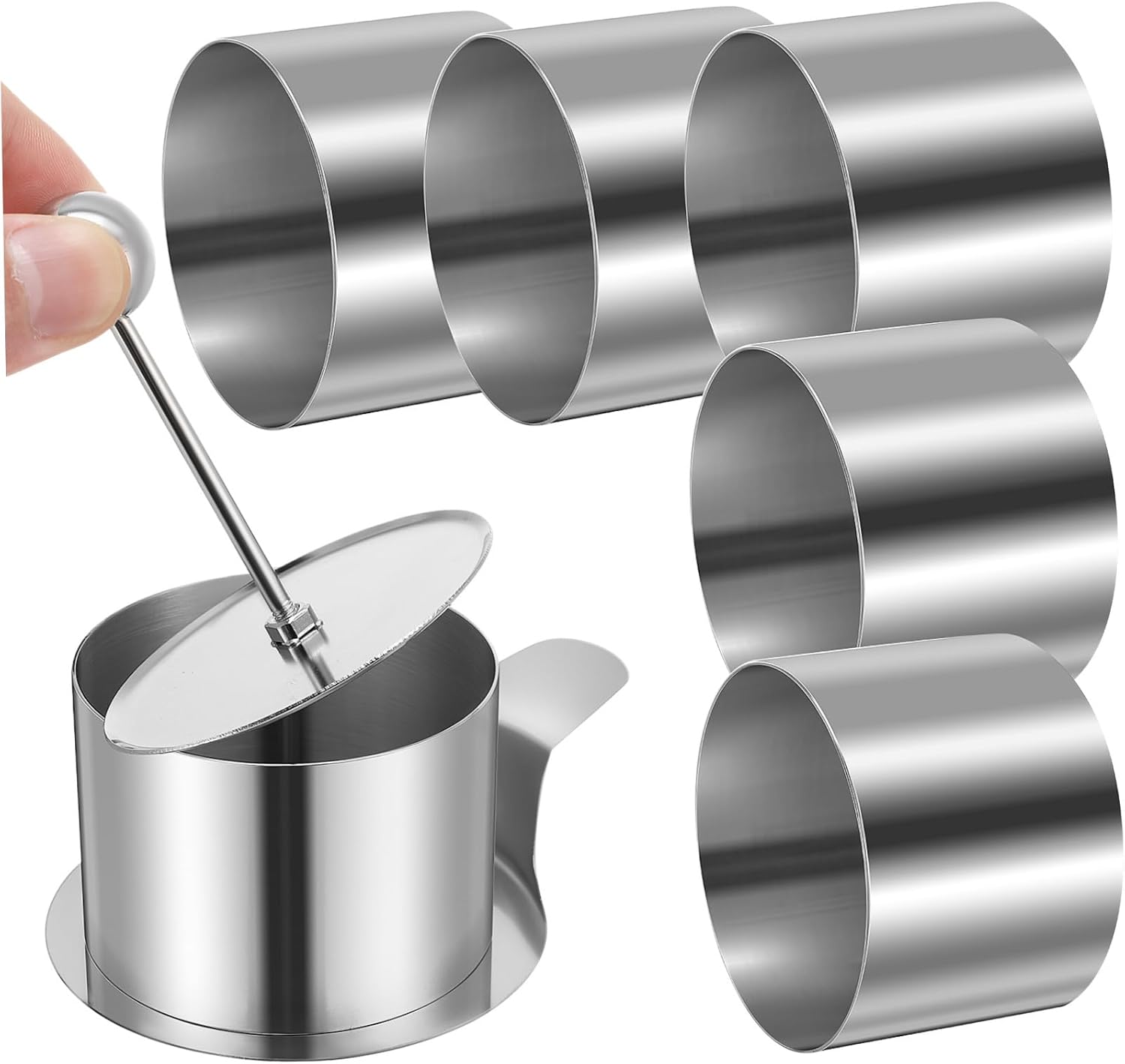 Stainless Steel Round Mousse Cake Molds for Baking Desserts Ring Mold for Pudding and Small Treats for Home Bakers and Culinary Enthusiasts
