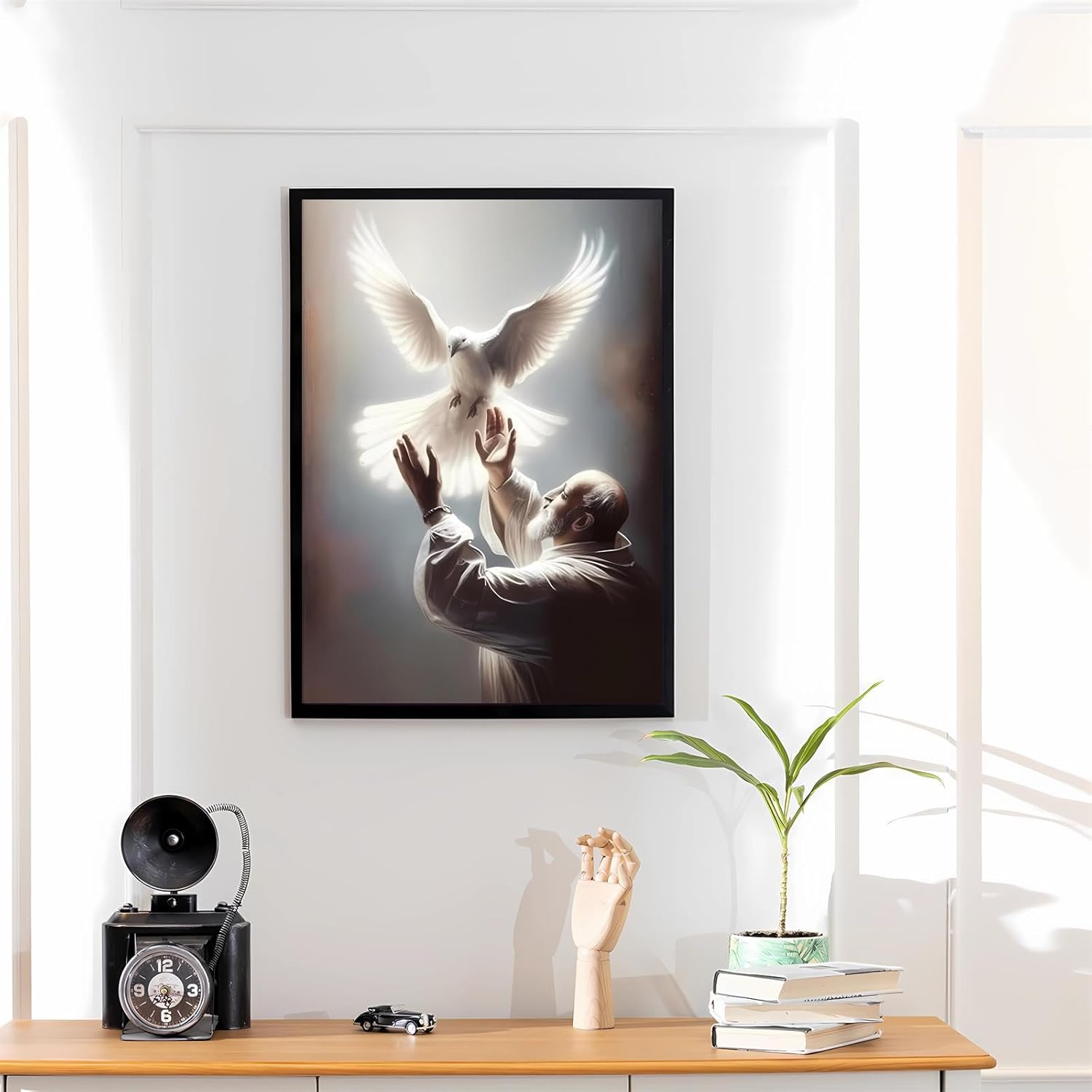 Worihut 5D Diamond Painting Kits for Adults, Dove and Jesus DIY Full Round Diamond Art with Accessories Tools,Wall Decor for Dining Room, Kitchen, Restaurant 18x24 Inch