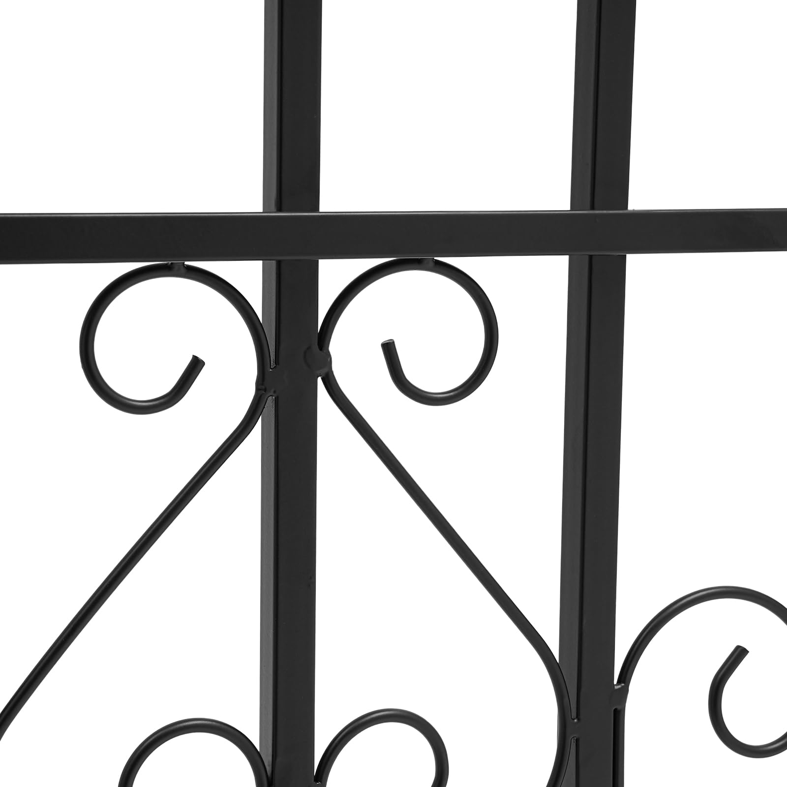 Barres de sécurité carrées de 61 x 61 cm en métal robuste pour maison, chambre à coucher, salon, hôtel, noir