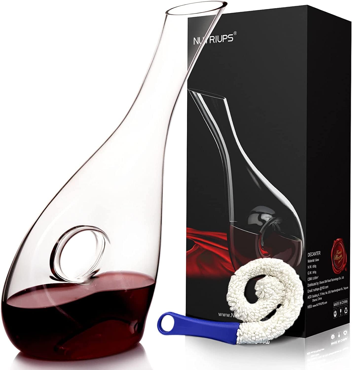 NUTRIUPS Wine Decanter Decanter for Wine Crystal Aerating Decanter Red Wine