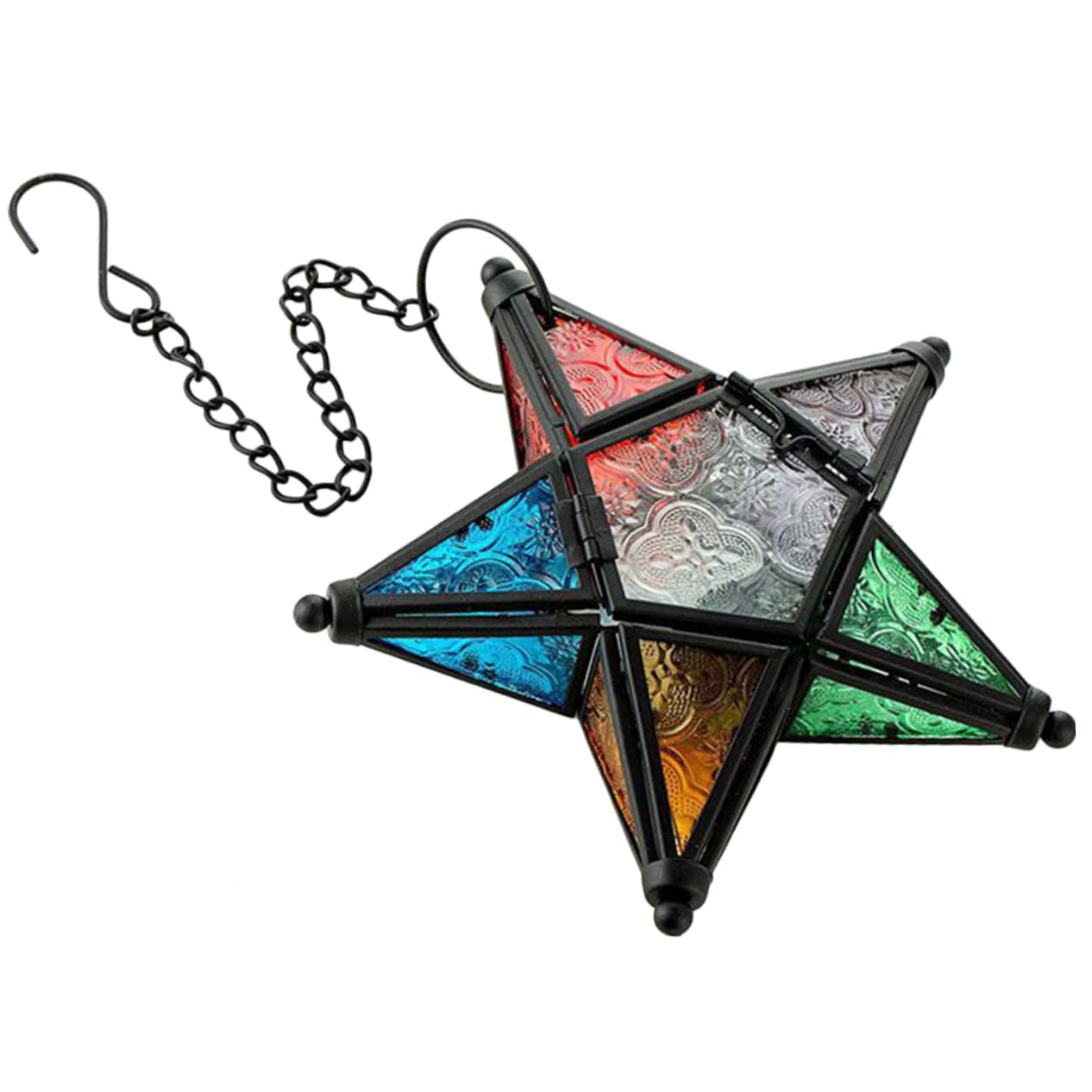 Cabilock Iron Candle Holder Wooden Lantern Retro Home Decor Wall Hanging Decor Window Decorations Candle Holder Stand Wall Hooks Decorative Wall Bracket Candle Holders Glass Banquet Metal