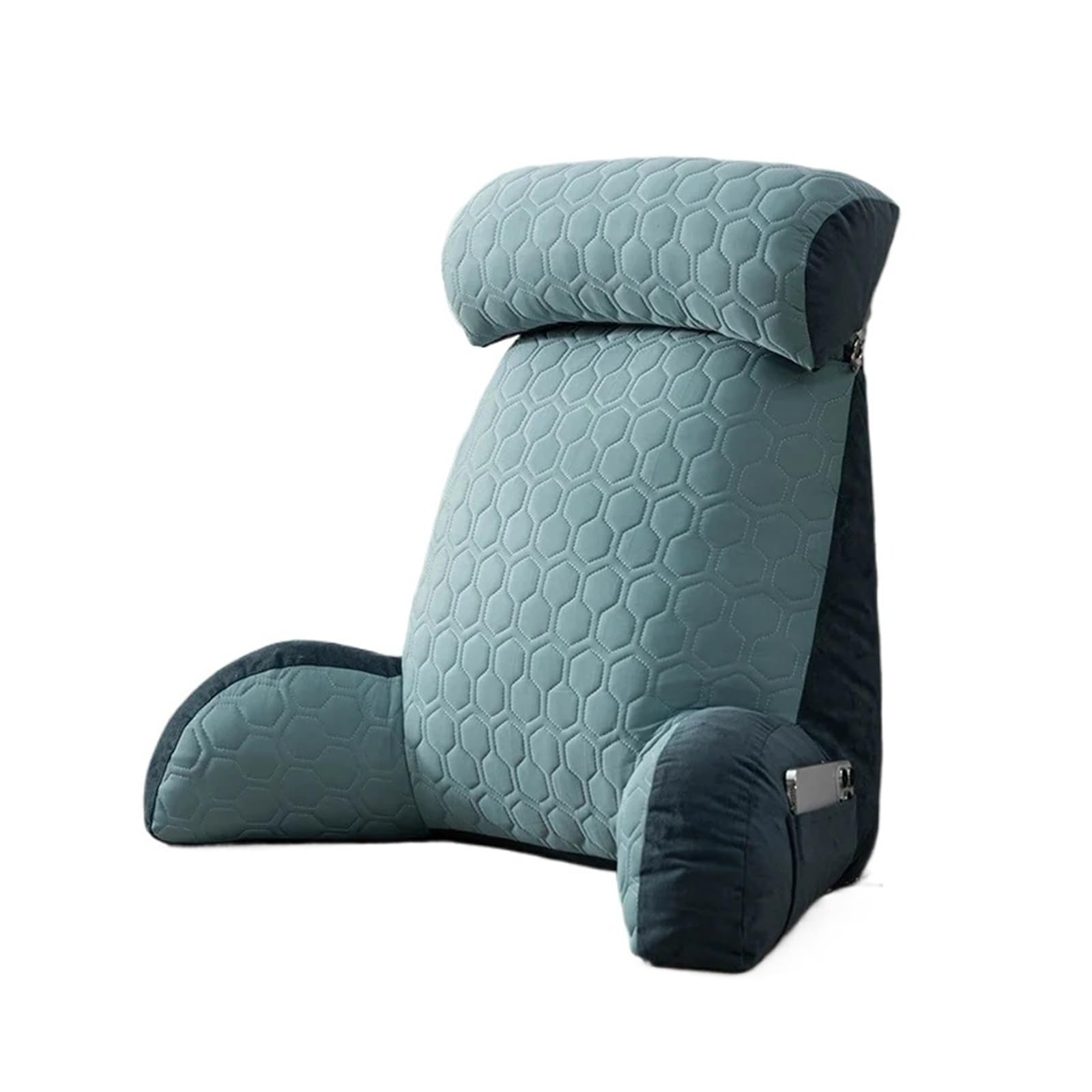Coussin de lecture grand dossier bleu lavable pour lit et canapé