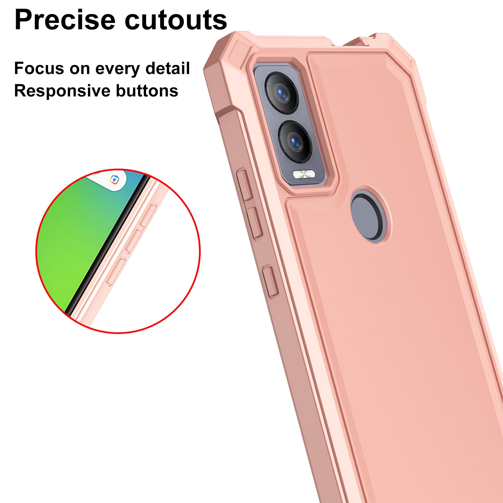 Custodia Cricket Magic 2 5G Custodia Antiurto Vetro Temperato Per Cricket Magic 2 / AT&T Propel 2 5G - Protezione Completa Custodia Telefono - Foto 3