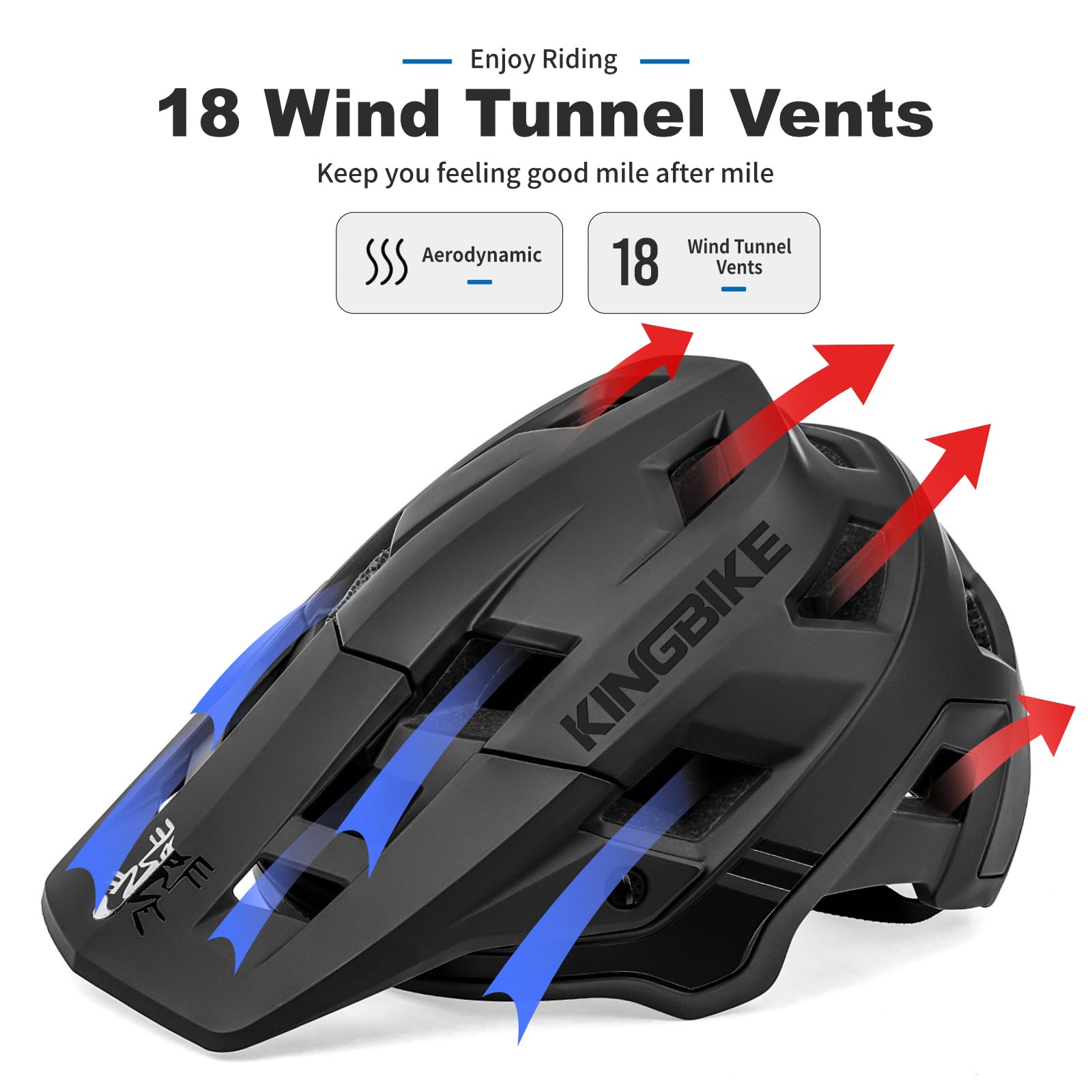 Fahrradhelm Mountainbike Helm Visier Abnehmbar MTB Helme für Herren Damen Erwachsene Jugend