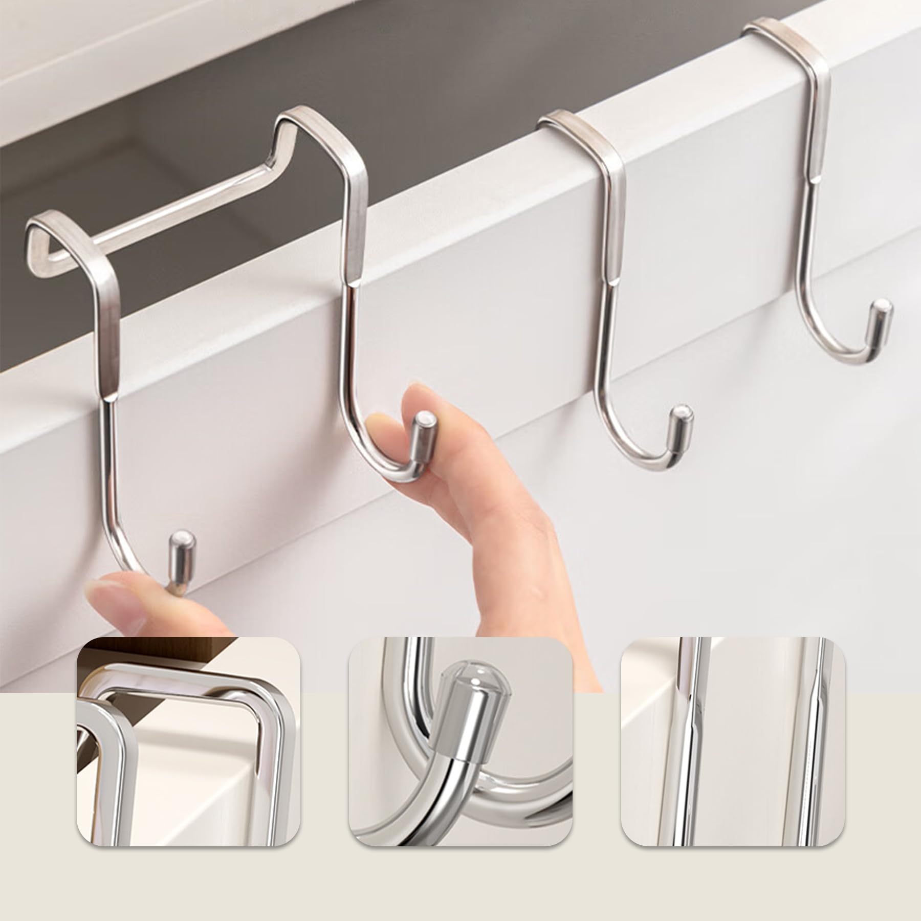 Over-the-Door Hooks - Heavy Duty & Tool-Free -5