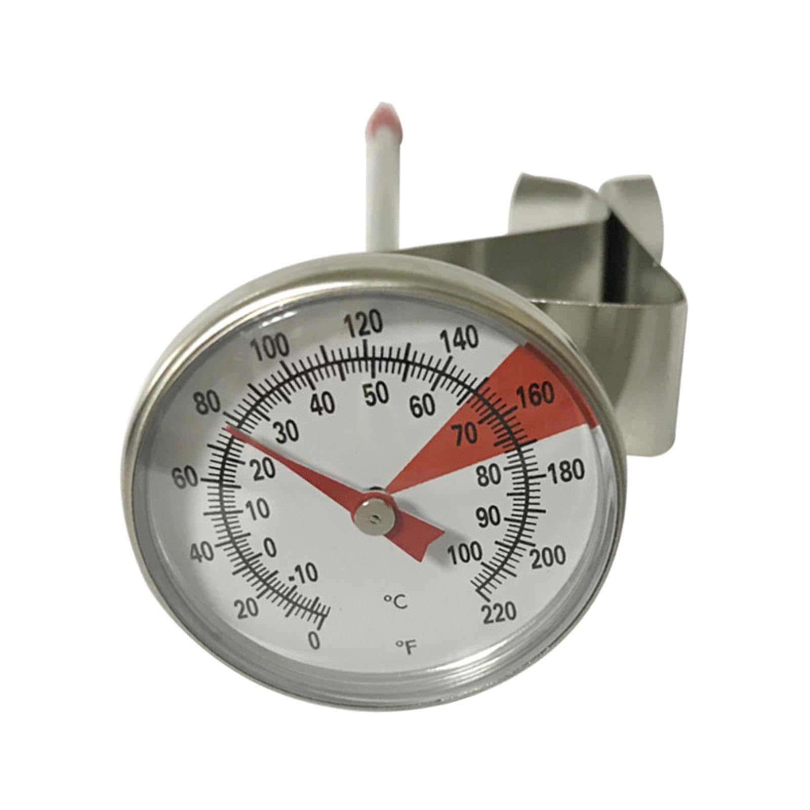 JAZZY PEARLS® Milk Coffee Thermometer with Clip | Stainless Steel Food Thermometer for Chocolate BBQ Cheese Making | Espresso Latte Steaming Barista Tool|1 Milk Thermometer-image-44