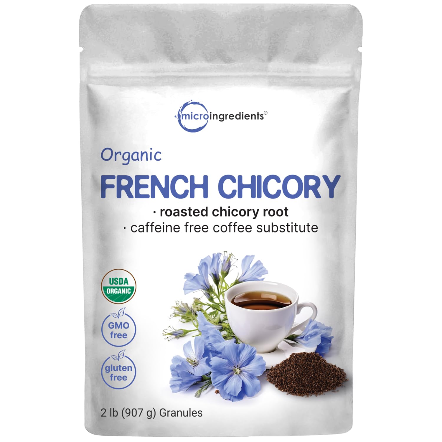 Organic French Chicory Root, 2lbs | Roasted Chicory Granule
