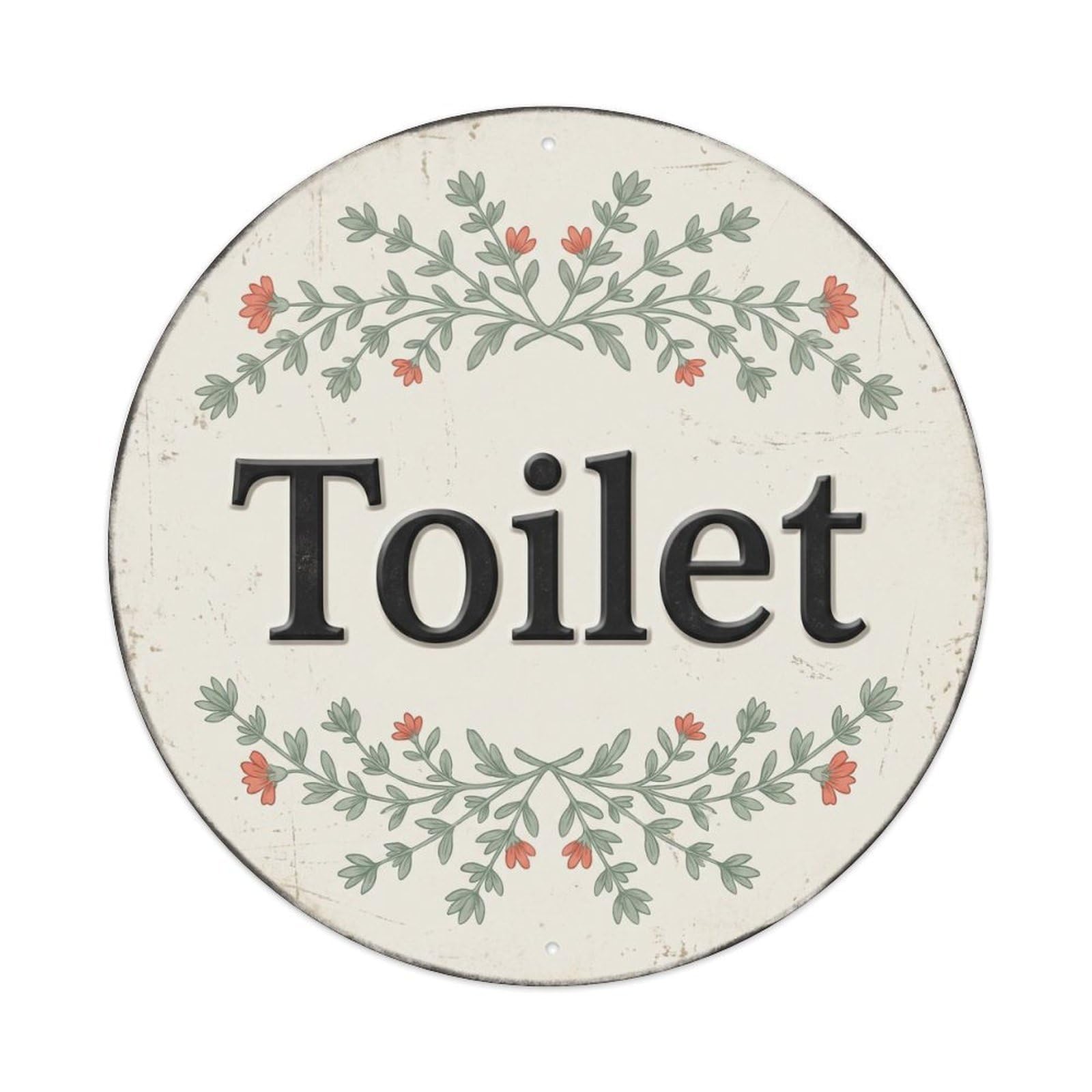 Okahys 8X8inch(20X20cm) Toilet(Wc) Signage Thyme Vintage Metal Tin Sign