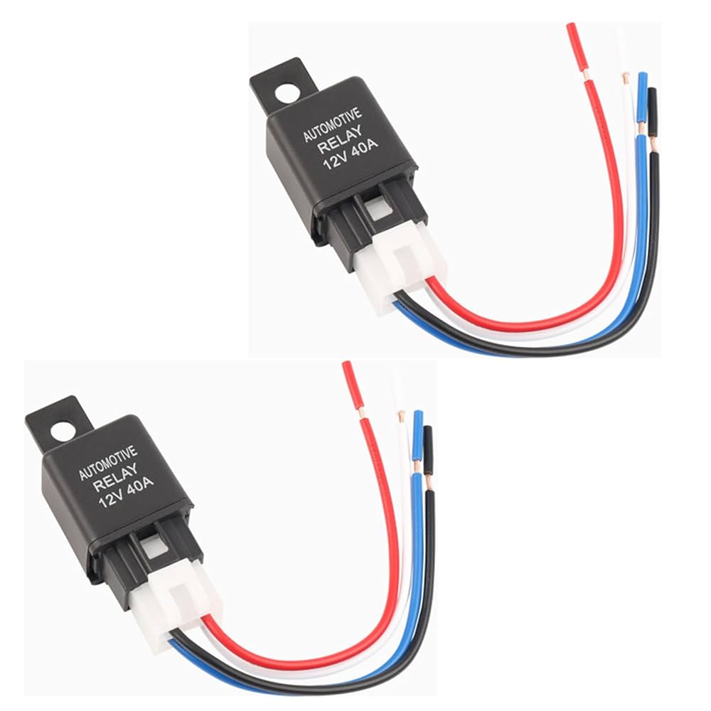 Amazon.co.jp: リレー 2点セット 12V 40A 4極リレー 車用リレー