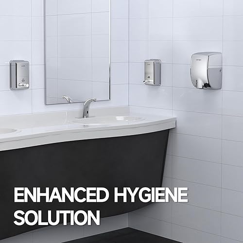 Miniatura 6 de Dispensador de jabón comercial para montaje en pared, dispensador manual de jabón líquido con acabado de acero pulido Stianless - 37oz (37.2 fl oz)