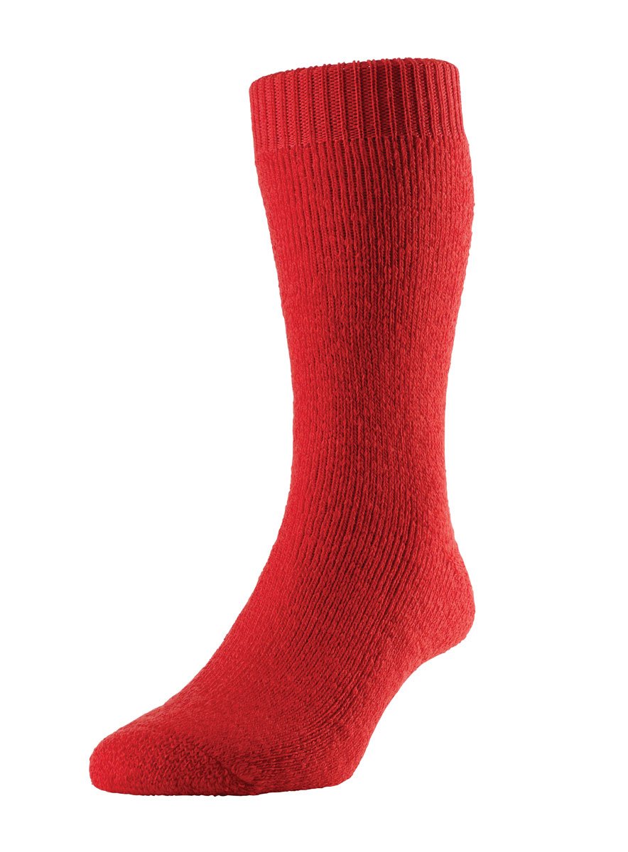 HJ Hall ProTrek Rambler 65% Wool Hiking Boot Socks HJ800 Size LRG 9-11.5 Red