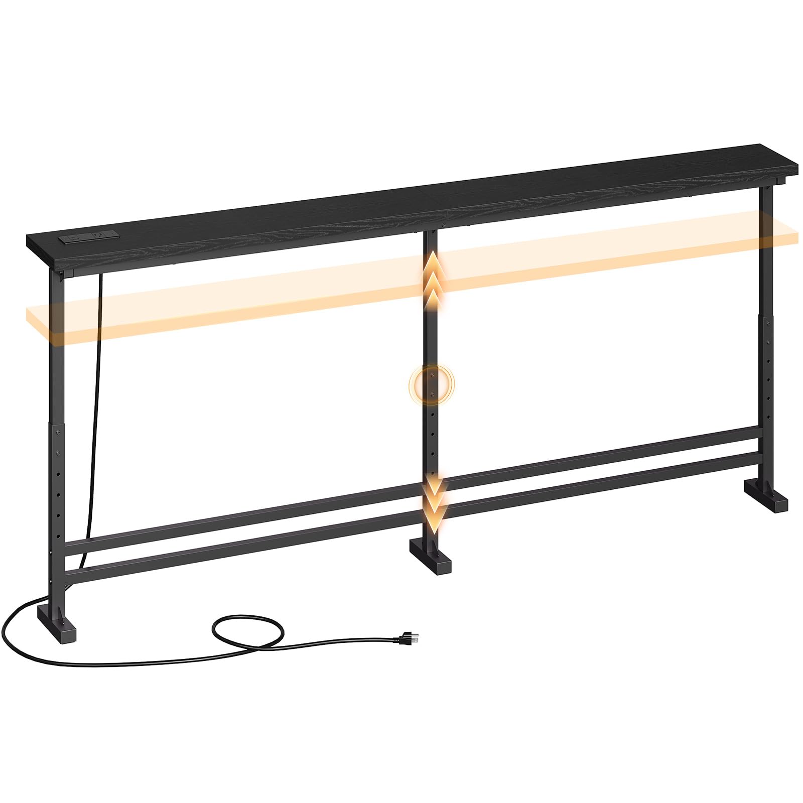 YATINEY 78.7 Console Table with Adjustable Height