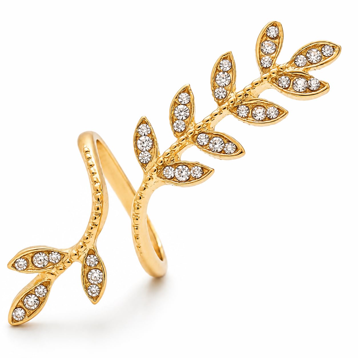 Adjustable Rings For Women | Gold, Silver, Rose Gold | Fashion Jewellery Leaf Finger Ring | Stylish Gift For Women and Girls-image-13