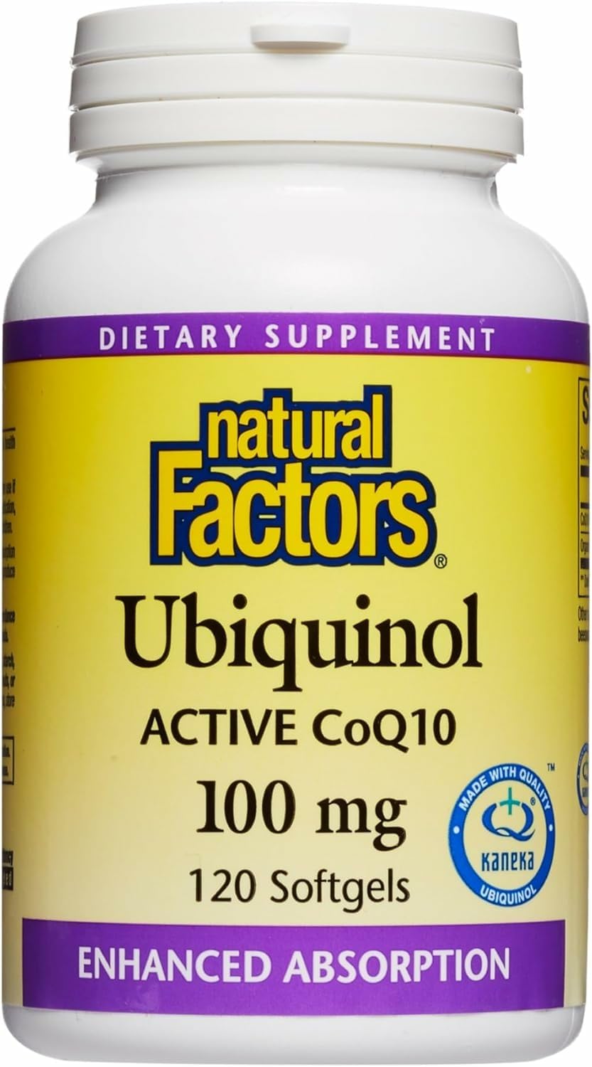 Ubiquinol 100 mg - Supports Heart Health & Natural Vitality - Antioxidant Support Supplement with Superior Absorption - Energy Support with Flaxseed Oil - 120 Softgels (120 Servings)