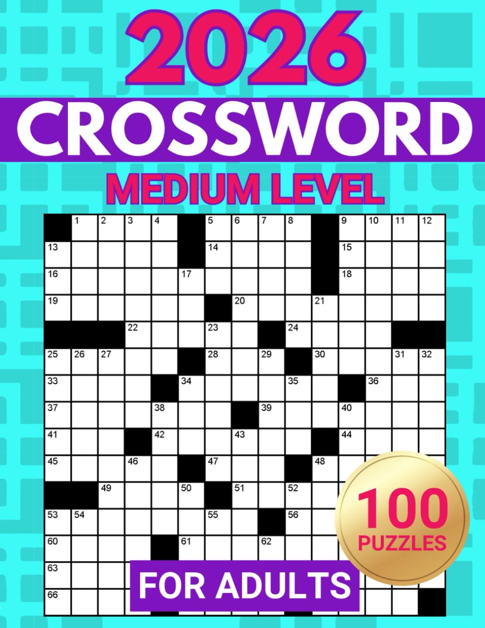 Crossword Puzzles Medium Level: Challenge the Brain with these Word Activity Games for Adults and Seniors (Crossword Puzzles for Adults and Seniors)