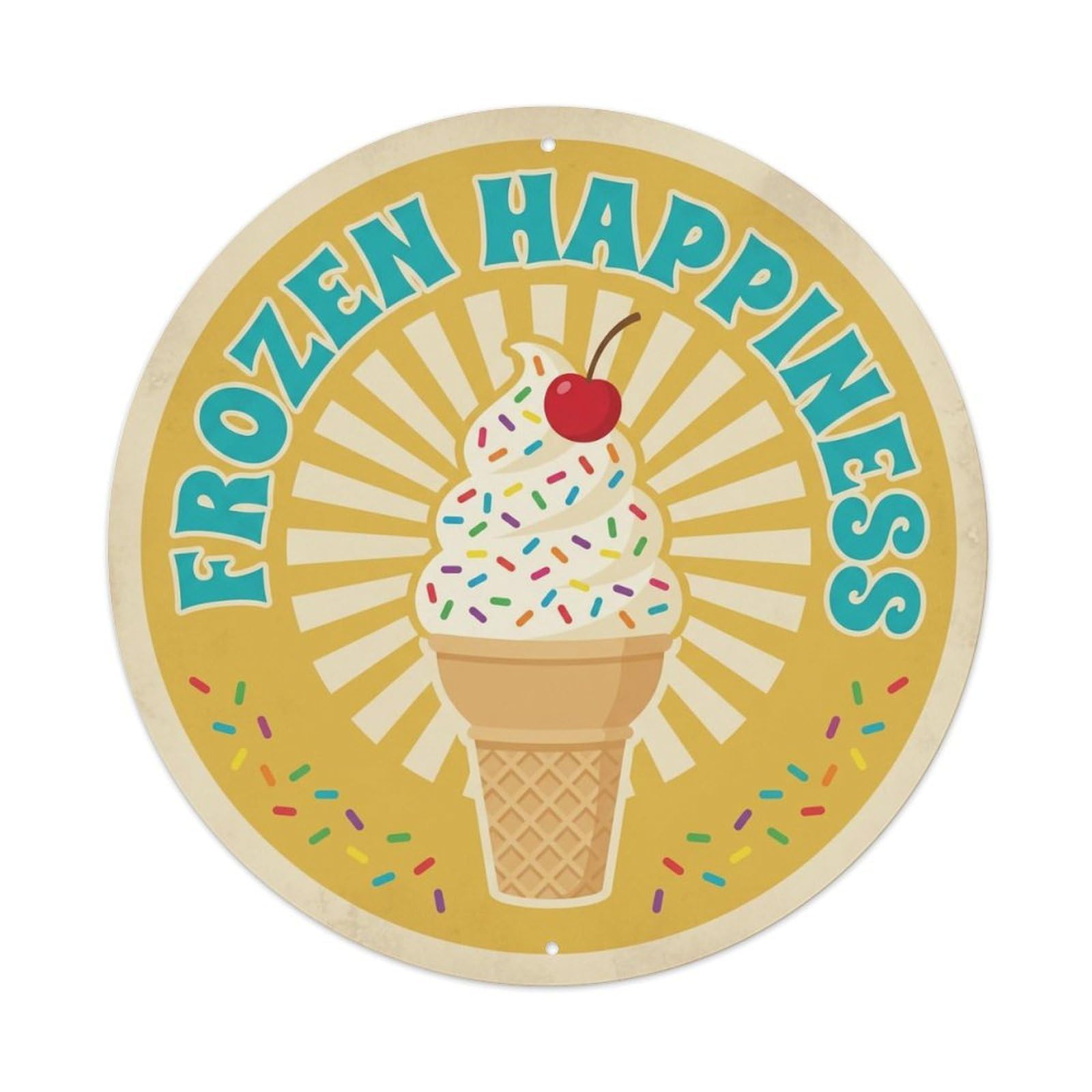 Frozen Happiness Retro Advertising Metal Tin Sign