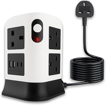FORCLAZ 7-way Extension Lead with USB Outlets