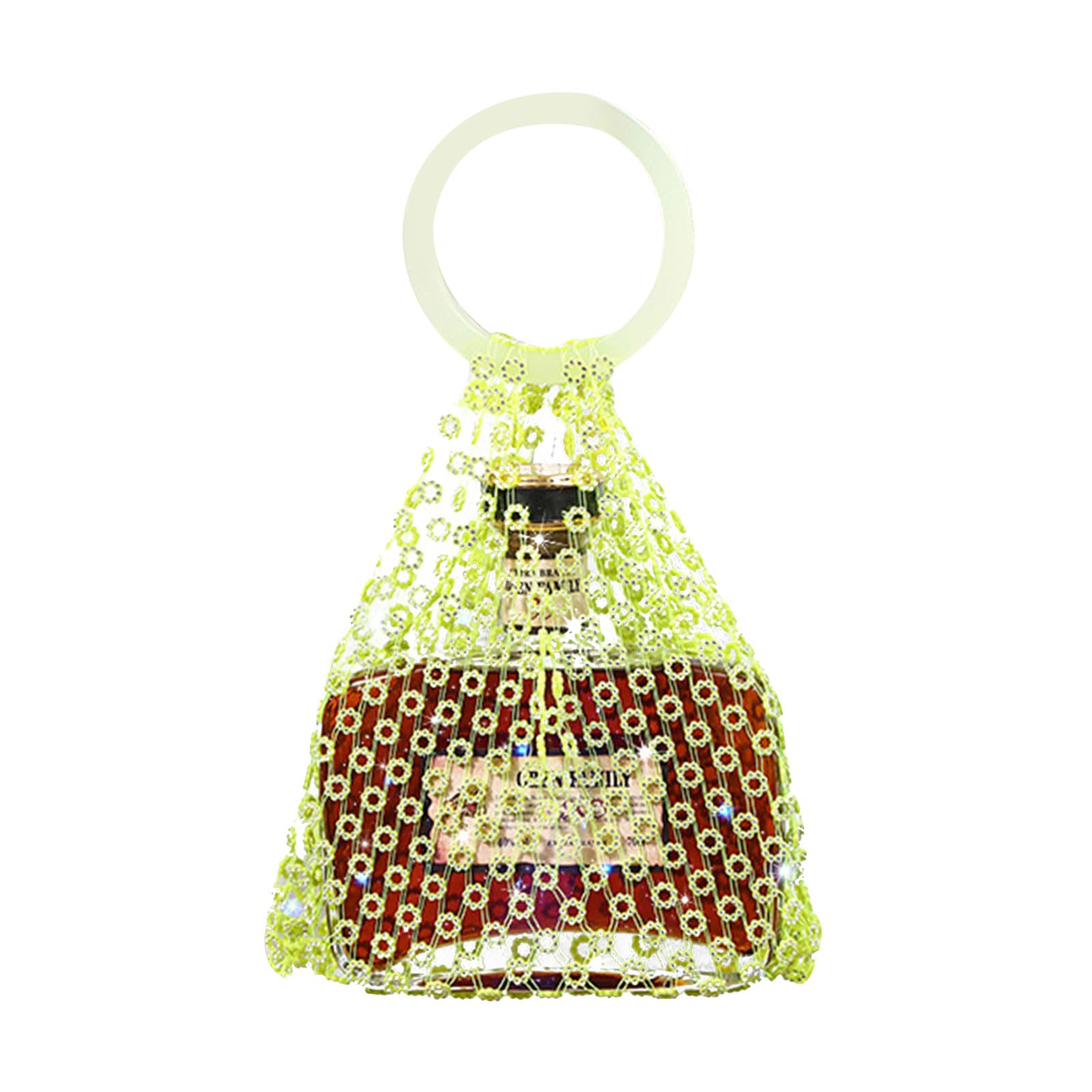 TQUXNGA Luxurious Accent Decorated Woven Beverage Bag Perfect for Presents and Festivities Portable Planner Bag