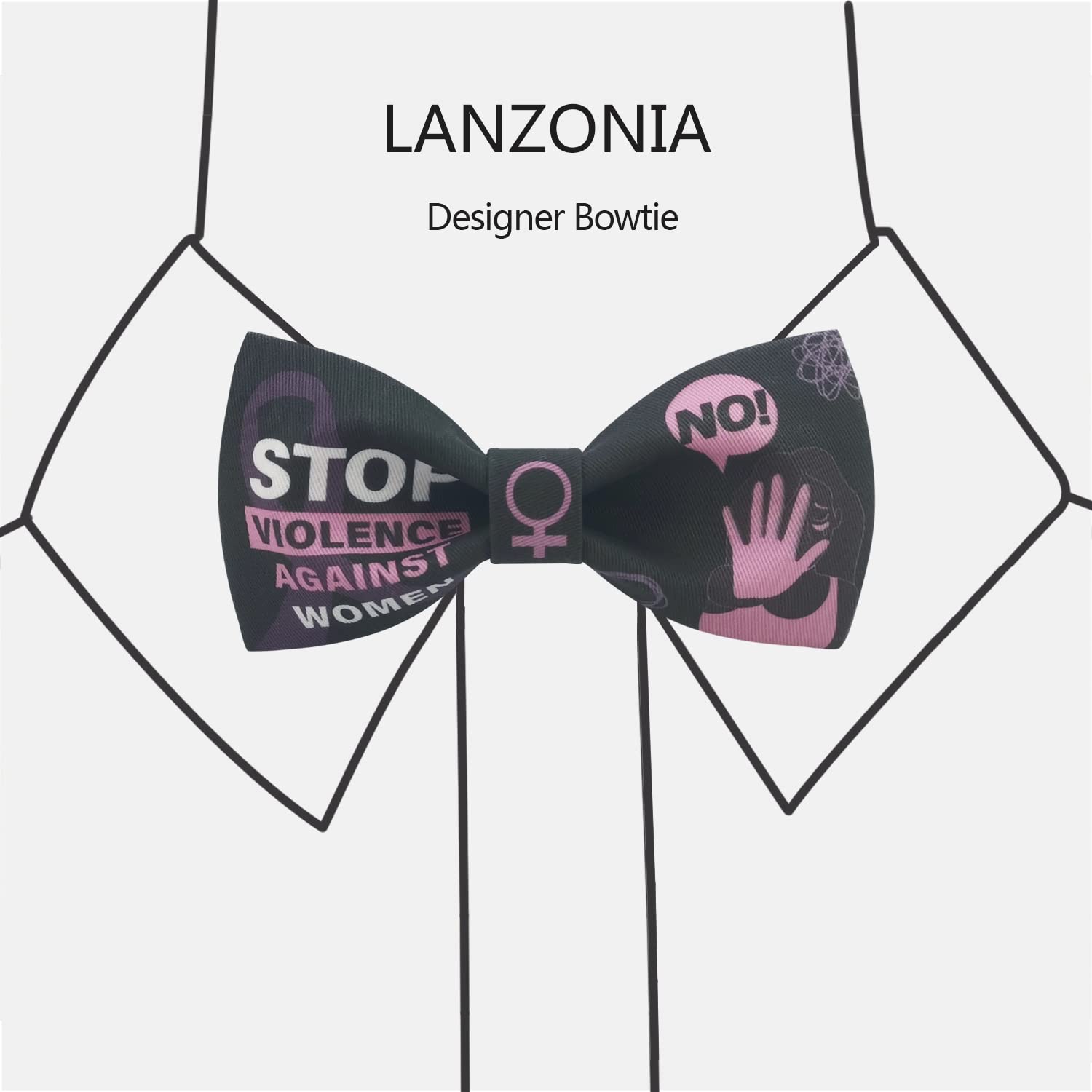 Lanzonia Funny Bow Ties for Men Unique Patterned Bowtie
