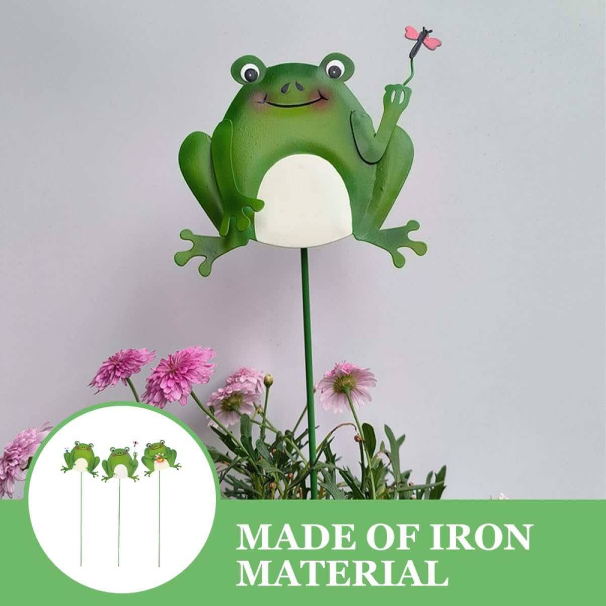 Toyvian 5 Sätze Metallfrösche Für Gartenstecker Dekorative Gartenfiguren in Cartoon Design Für Blumenbeete Und Höfe Lebendige Deko Für Gartenliebhaber Und Frogs Fans 3 Stück * 5