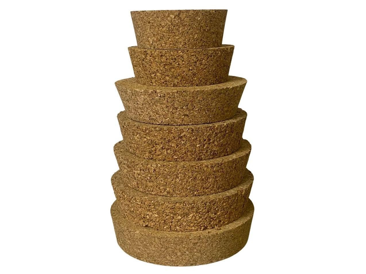 Cork Lid for Terrariums, Containers and Jars, Various sizes, Cork Stoppers, Bottle Cork Stoppers, Cork Plugs, Assorted Size Corks (172 x 152 x 30 mm)