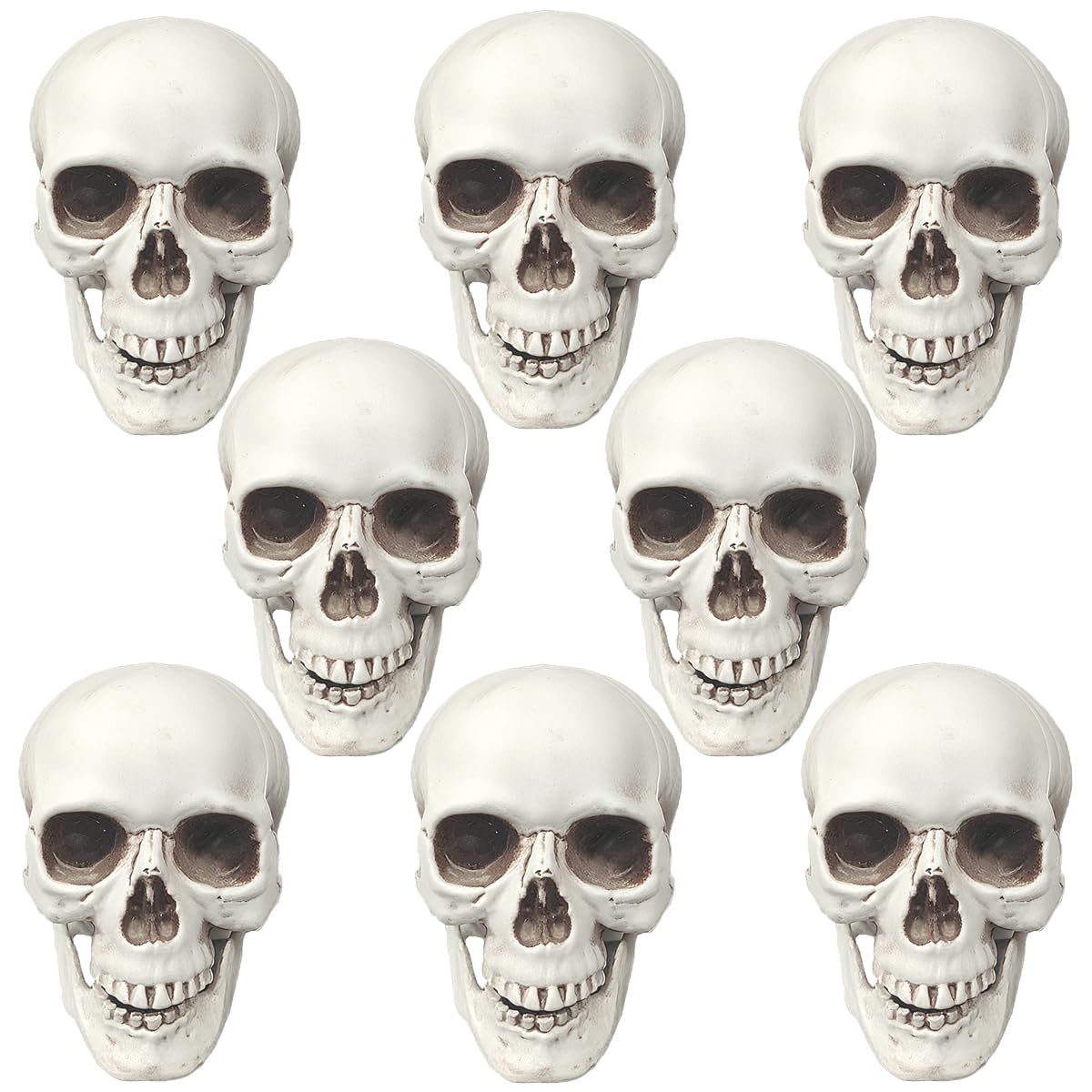 Teschi Piccoli per Decorazioni di Halloween, scheletri Finti in plastica da 12,7 cm, Mini Teschi per lavoretti, Decorazioni di Halloween per Esterni, Teschi Umani in Miniatura Real