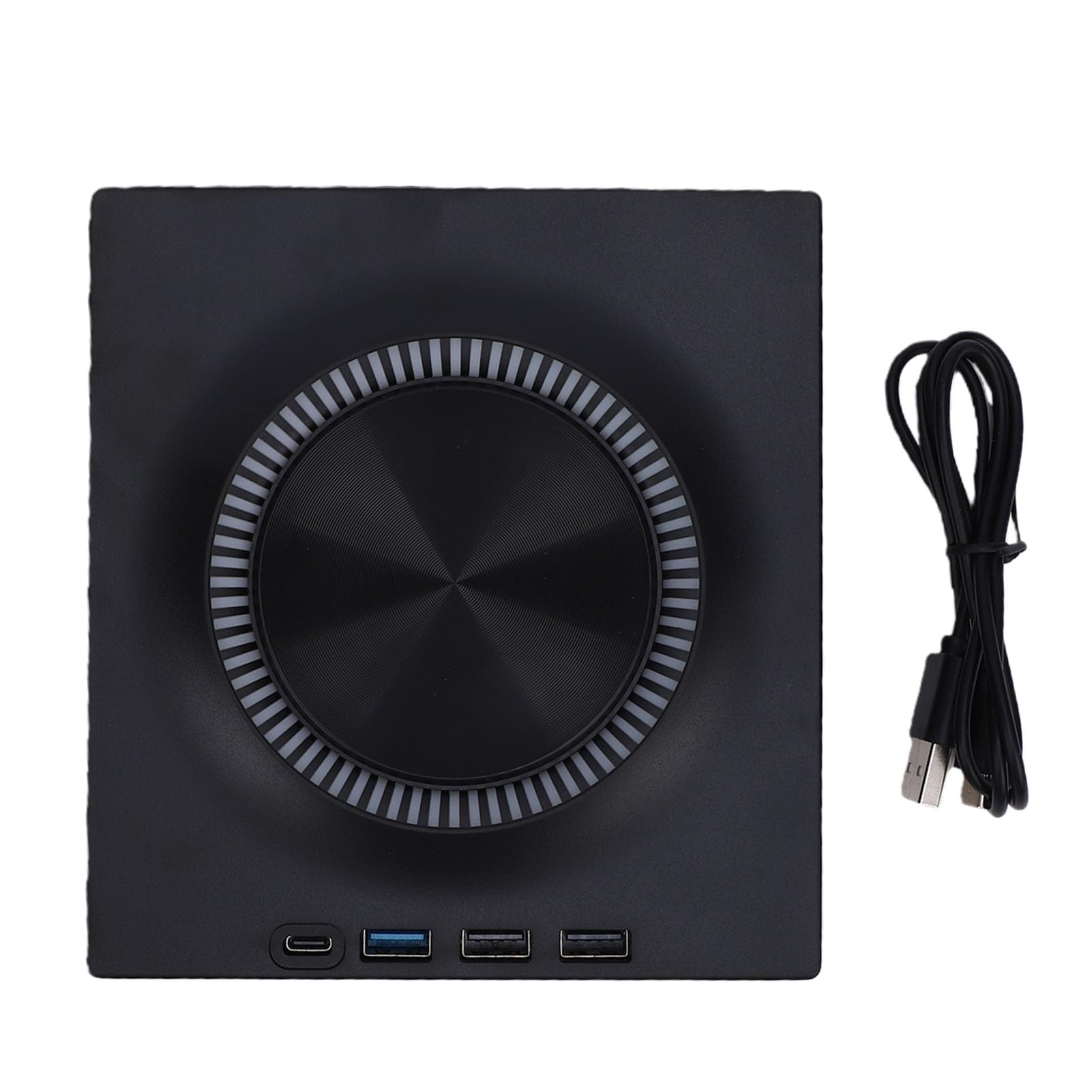 Cuifati Externes Optisches Laufwerk, 7-in-1, 5 Gbit/s, Hochgeschwindigkeits-USB 3.0, CD-DVD-Brenner, Schlank, Tragbar für Desktop-PC, Externes CD-DVD-Laufwerk mit USB-Hub und Kartenleser, Kompatibel