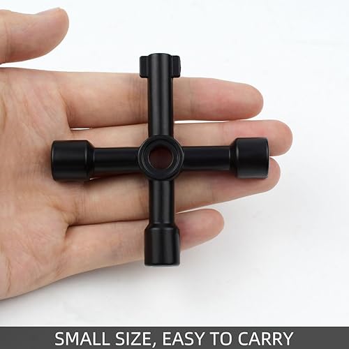 Miniatura 4 de Llave Sillcock multifuncional triangular de 4 vías, llave cuadrada de agua, llave de acero para llave de acero para medidor de gas de agua