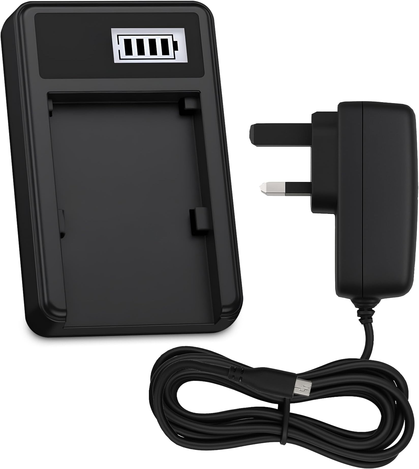 Mains Battery Charger for Sony Cyber-shot DSC-T2, DSC-T200, DSC-T300, DSC-T500, DSC-T70, DSC-T700, DSC-T75, DSC-T77, DSC-T90, DSC-T900, DSC-TX1, DSC-G3 Camera - For NP-FD1, NP-BD1 Battery