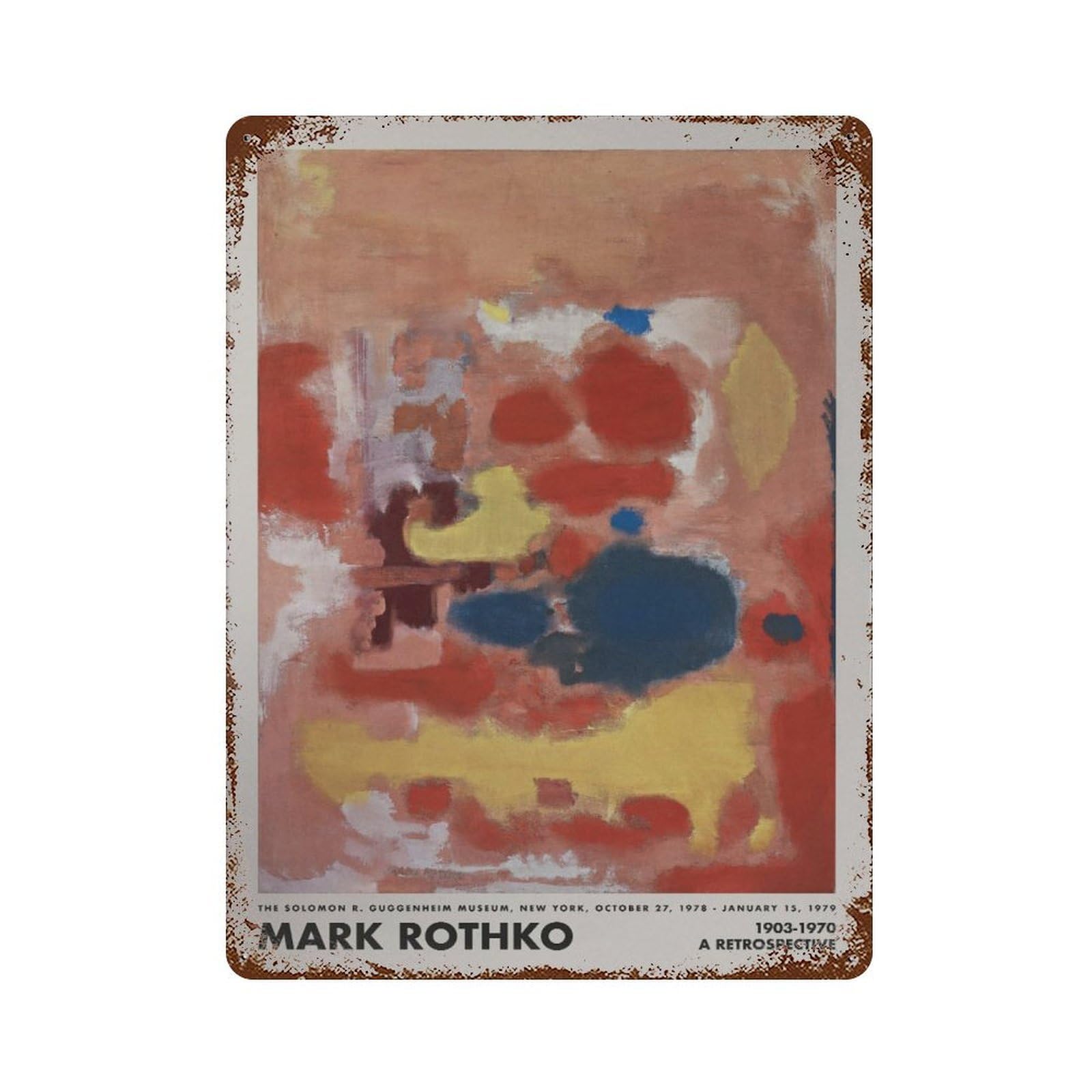 xiaoxiaoshen Rothko Exhibition Modern Gallery1 Wall Decor Art Metal Tin Poster Modern Home Decor Art Home Bar Shop Decorations Vintage Sign 40x30cm
