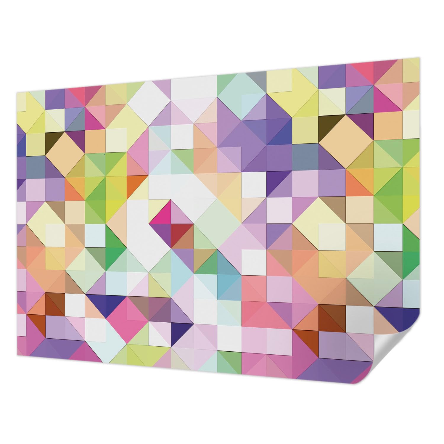 Papier Peint Autocollant Mur 208x146 cm à Formes Colorées Tulup
