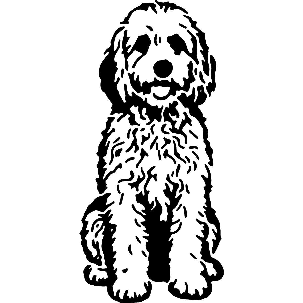 Azeeda 'Cockapoo Dog' Wall Stencil - S (A6) (WS00071072)