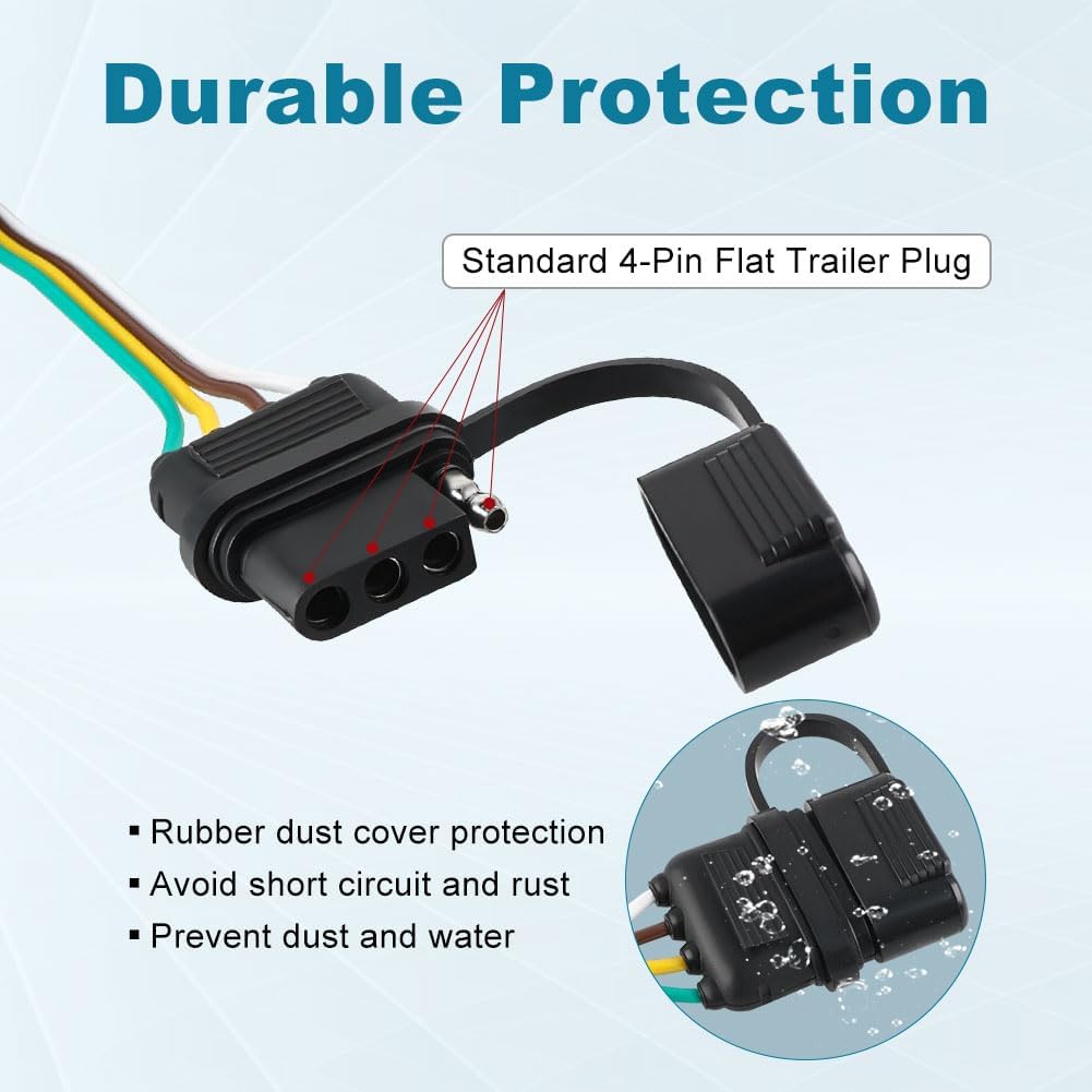 WATERWICH 4-Pin Trailer Wiring Harness Compatible with Chrysler Town and Country 2011-2016, Chrysler Grand Caravan 2021-2022, Dodge Grand Caravan 2011-2020 Replacement for 56331