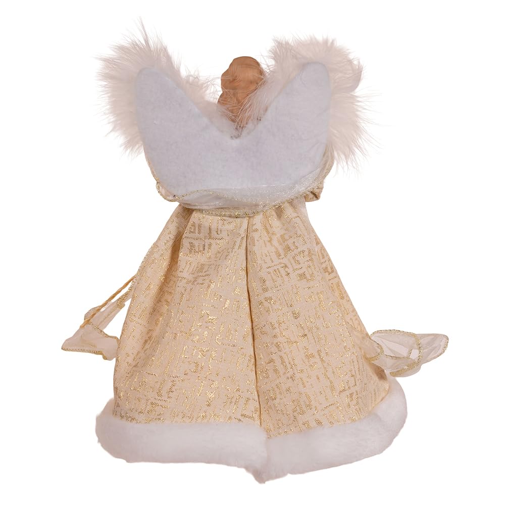 Kurt Adler Décoration de Sapin en Forme d'ange Naturel 10 lumières 25,4 cm
