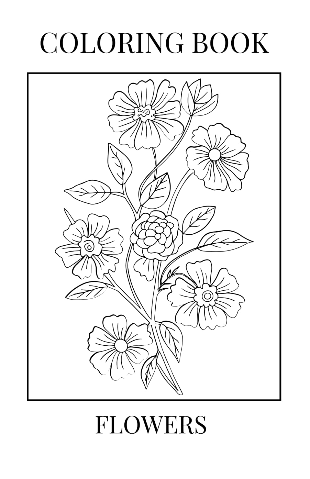 Flower colouring in book: Beginner-friendly colour book