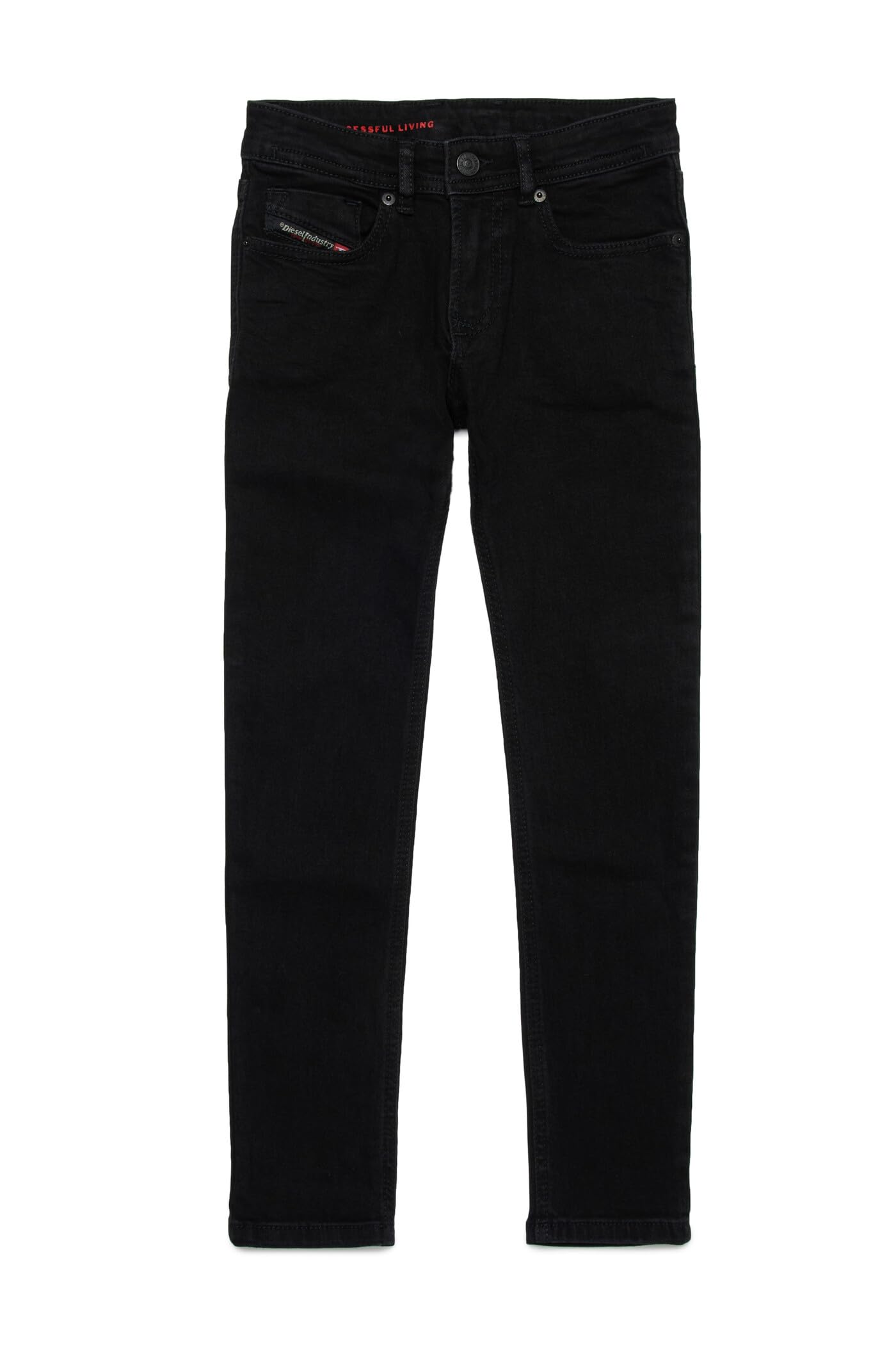 Diesel Boys Black Jeans, 10 Y, Regular Fit Jeans