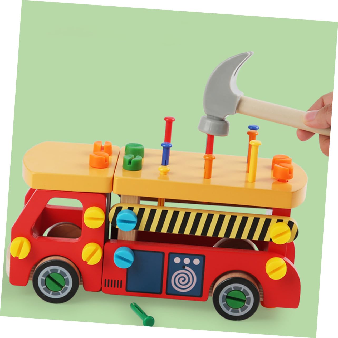 Attrezzi per Ragazzo Ragazza Piccoli in Legno Gioco di Finzione per Costruzione Divertente per Sviluppare Creatività e Coordinazione Oculomotoria per Regali di Compleanno