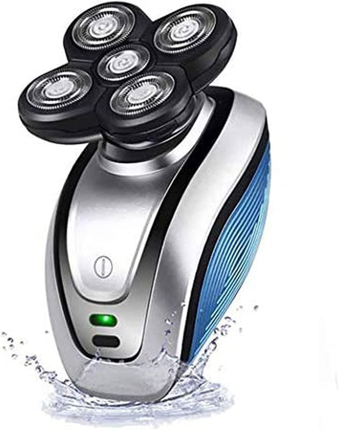 GeRRiT Afeitadora eléctrica for hombres, afeitadoras de cabeza 5 en 1 for hombres calvos, maquinilla de afeitar rotativa eléctrica, recortadora de barba, kit de aseo, resistente al agua, carga más ráp