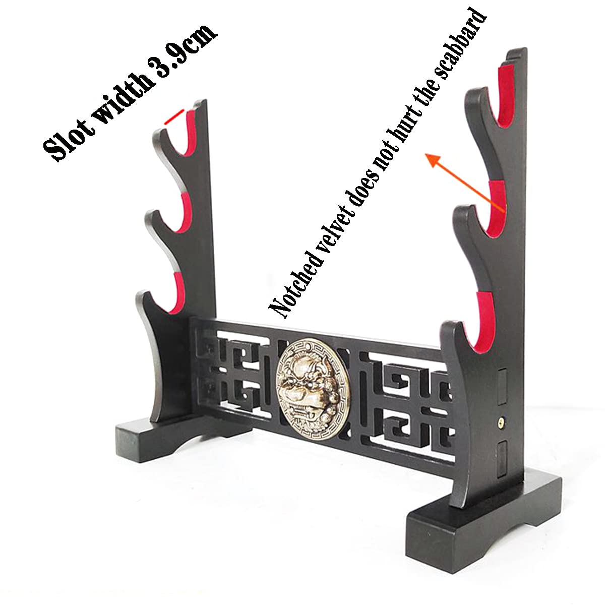Supporto Per Spada Espositore Per Armi Katana Genji Lama Per Spada Da Samurai Giapponese Supporto Medievale Slayer Weapon,3 Tier