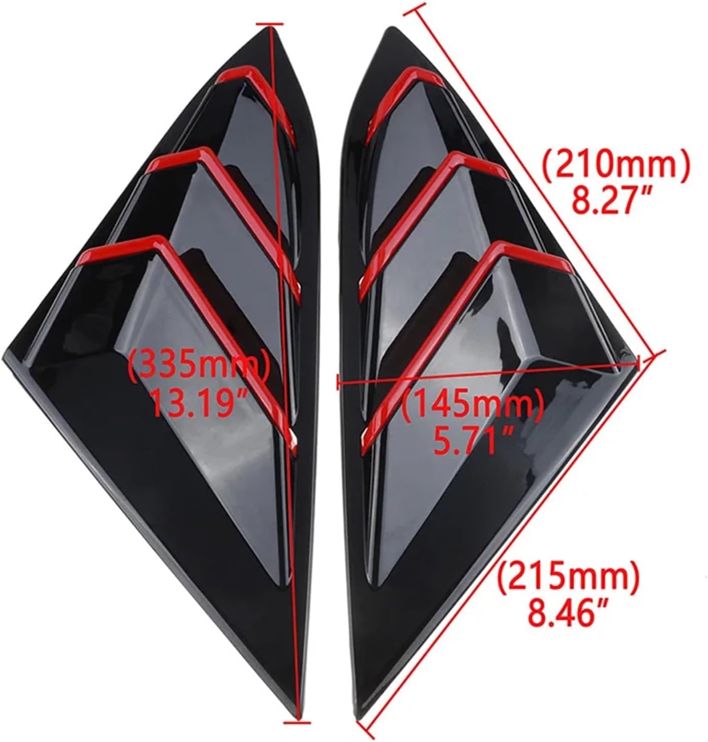 with 10th Gen 2016-2020 Sedan Rear Side Window Louvers Air Vent