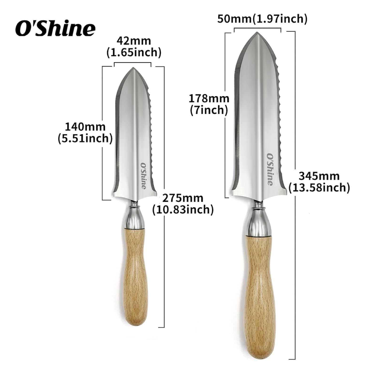O'Shine Truelle de jardin grande taille 17,8 cm